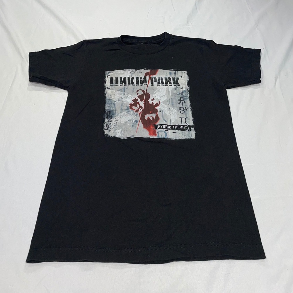 Linkin Park Hybrid Theory Graphic T-Shirt Mens Black Short Sleeve Rock Band Tee